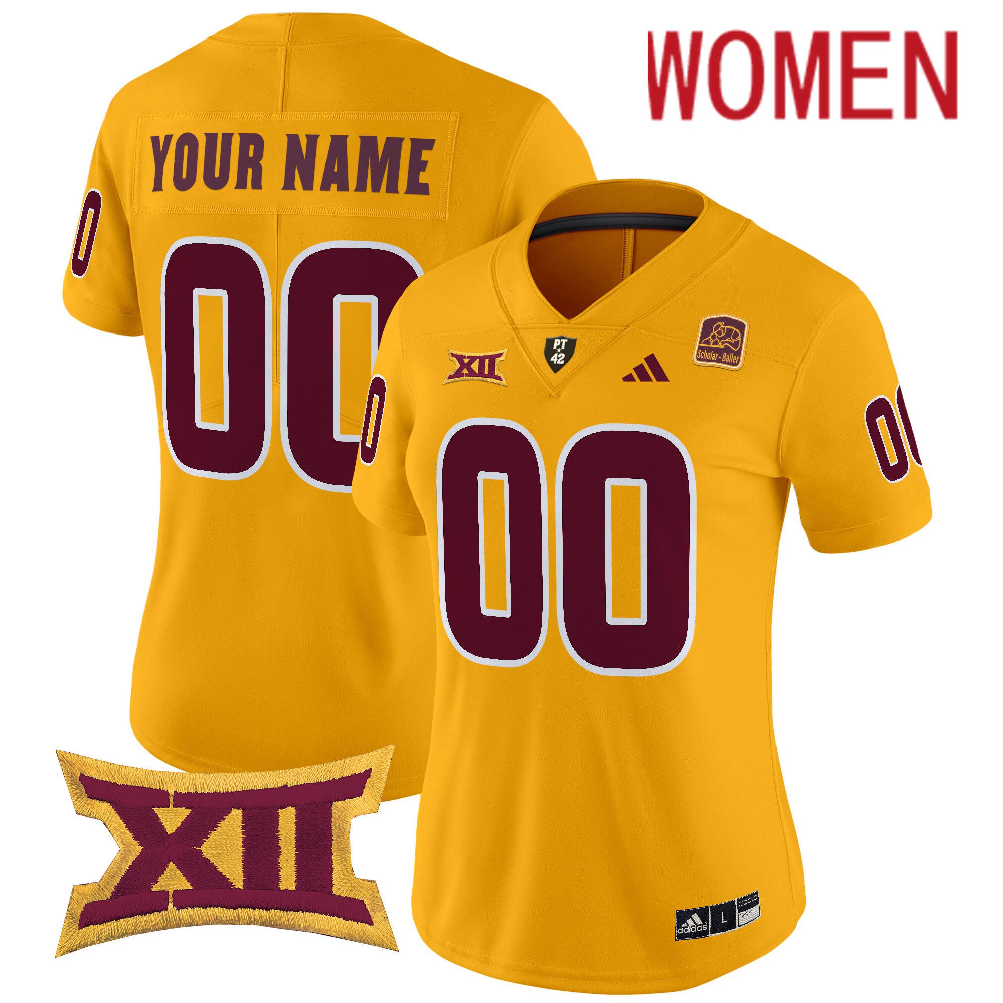 Women Arizona State Sun Devils Yellow 2024 Vapor Limited Custom NCAA Jersey->customized ncaa jersey->Custom Jersey